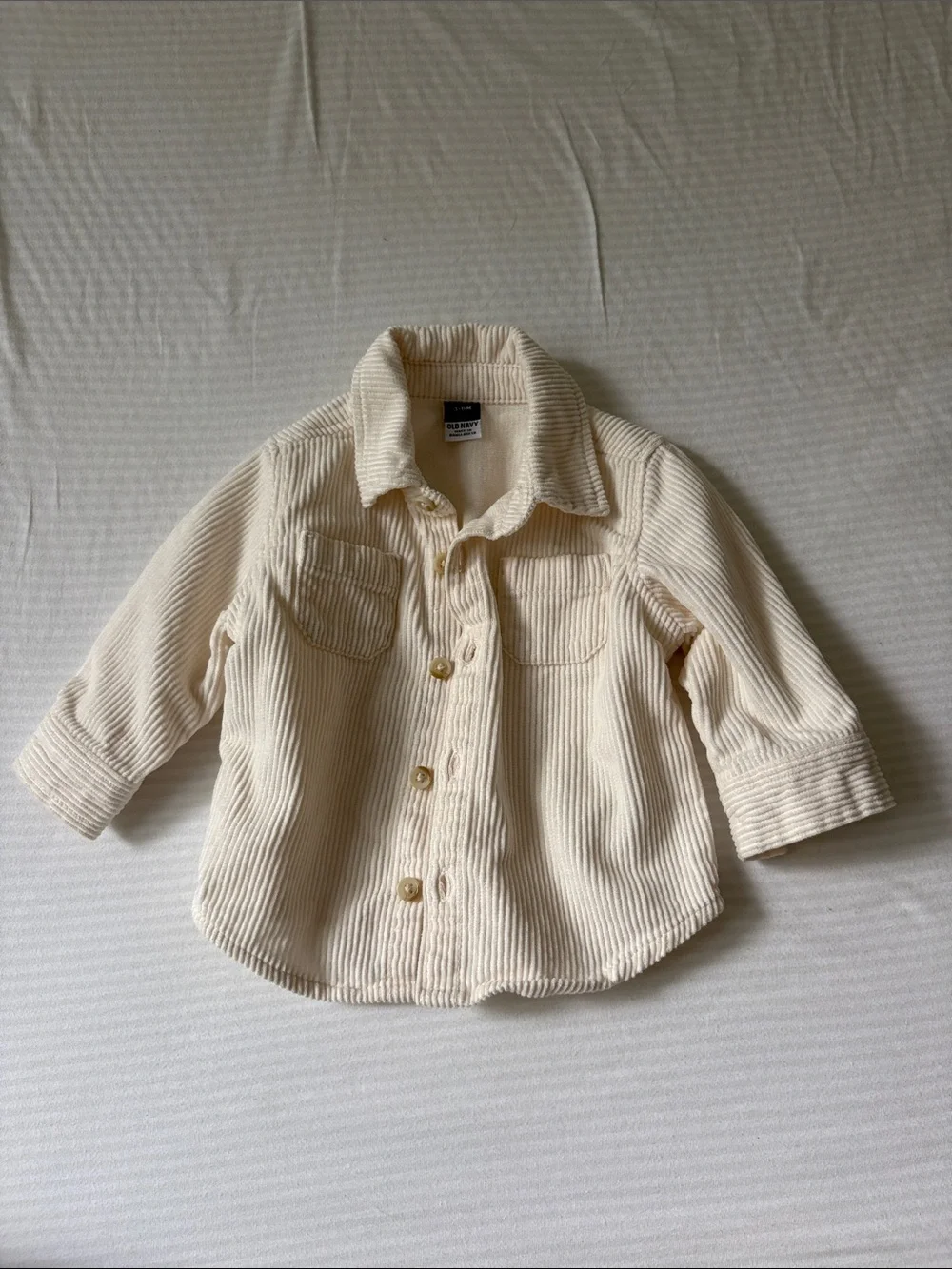Old Navy Cream Corduroy Button-Down Shirt for Kids